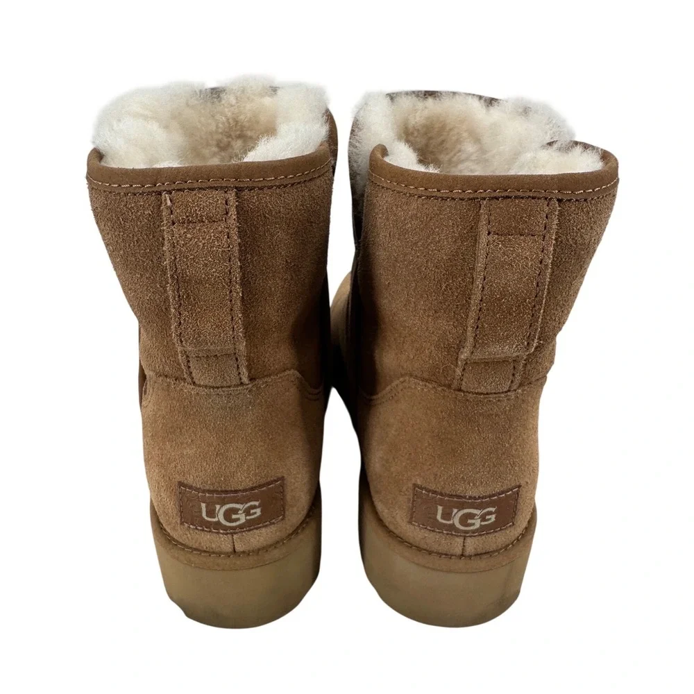 UGG Classic Femme Mini Wedge Boots Chestnut Suede 1125910 Brown Womens 6‎